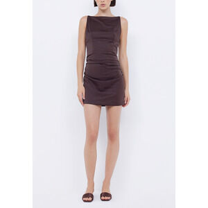 Bec + Bridge 'Jones' Brown Boatneck Mini Dress Size 4 - NWT